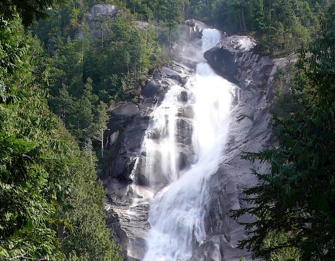 Close up of Shannon Falls