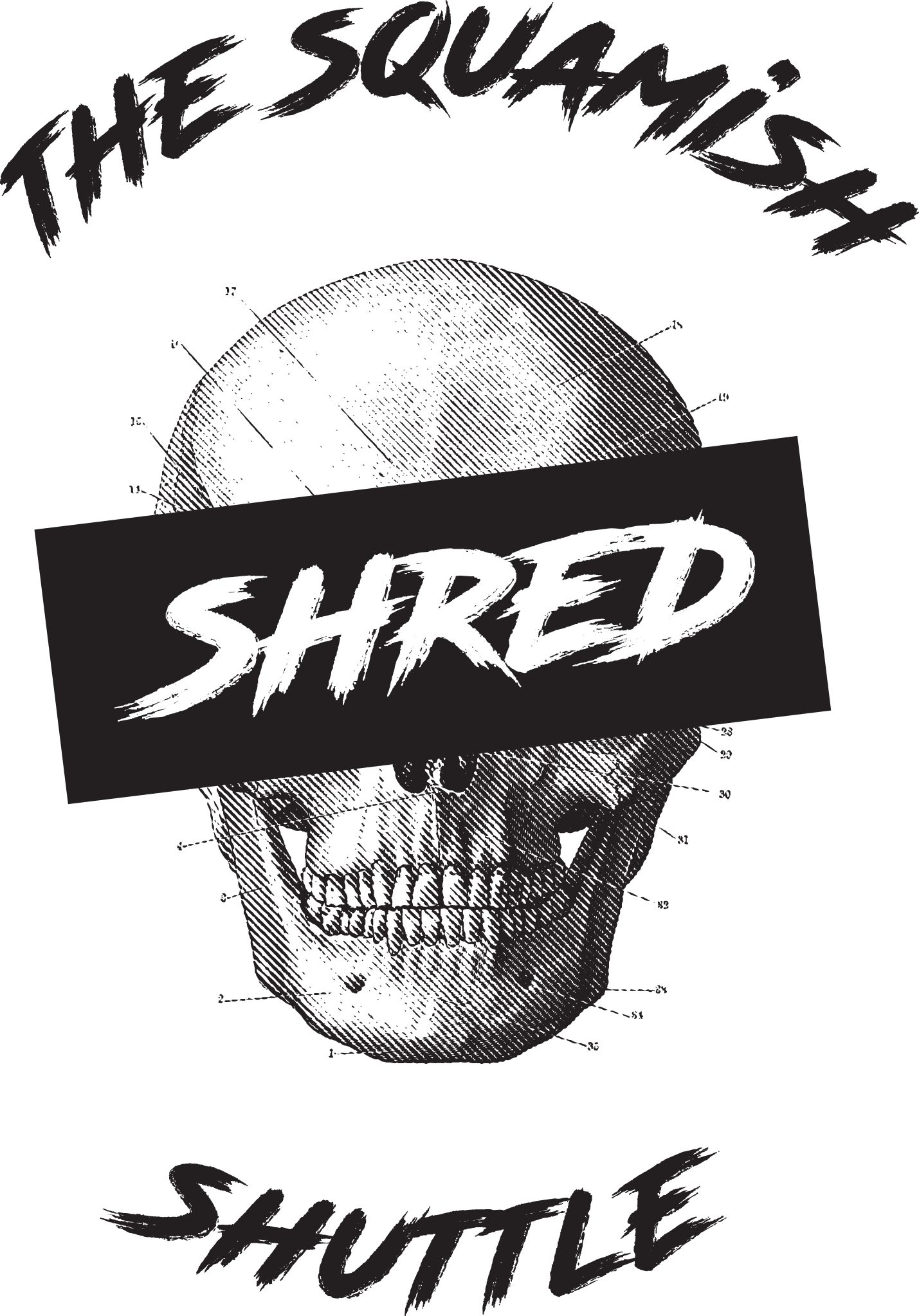 The Squamish Shred Shuttle Logo