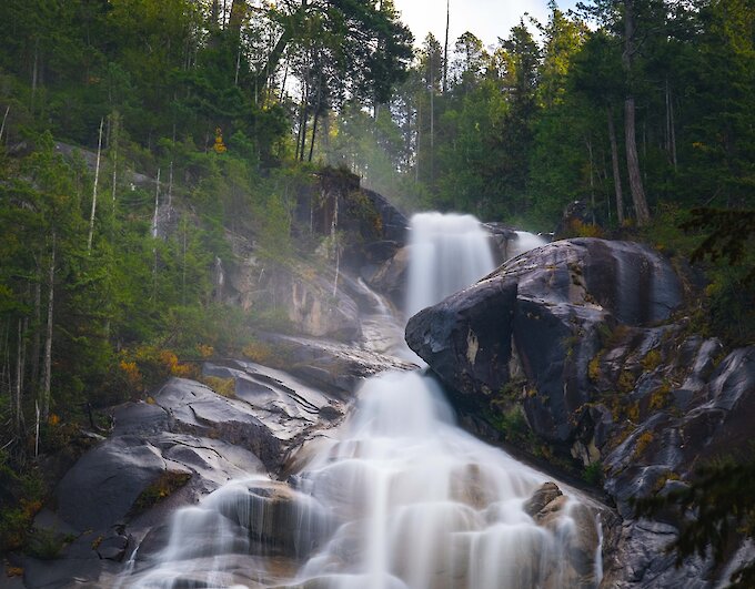 Close up of Shannon Falls